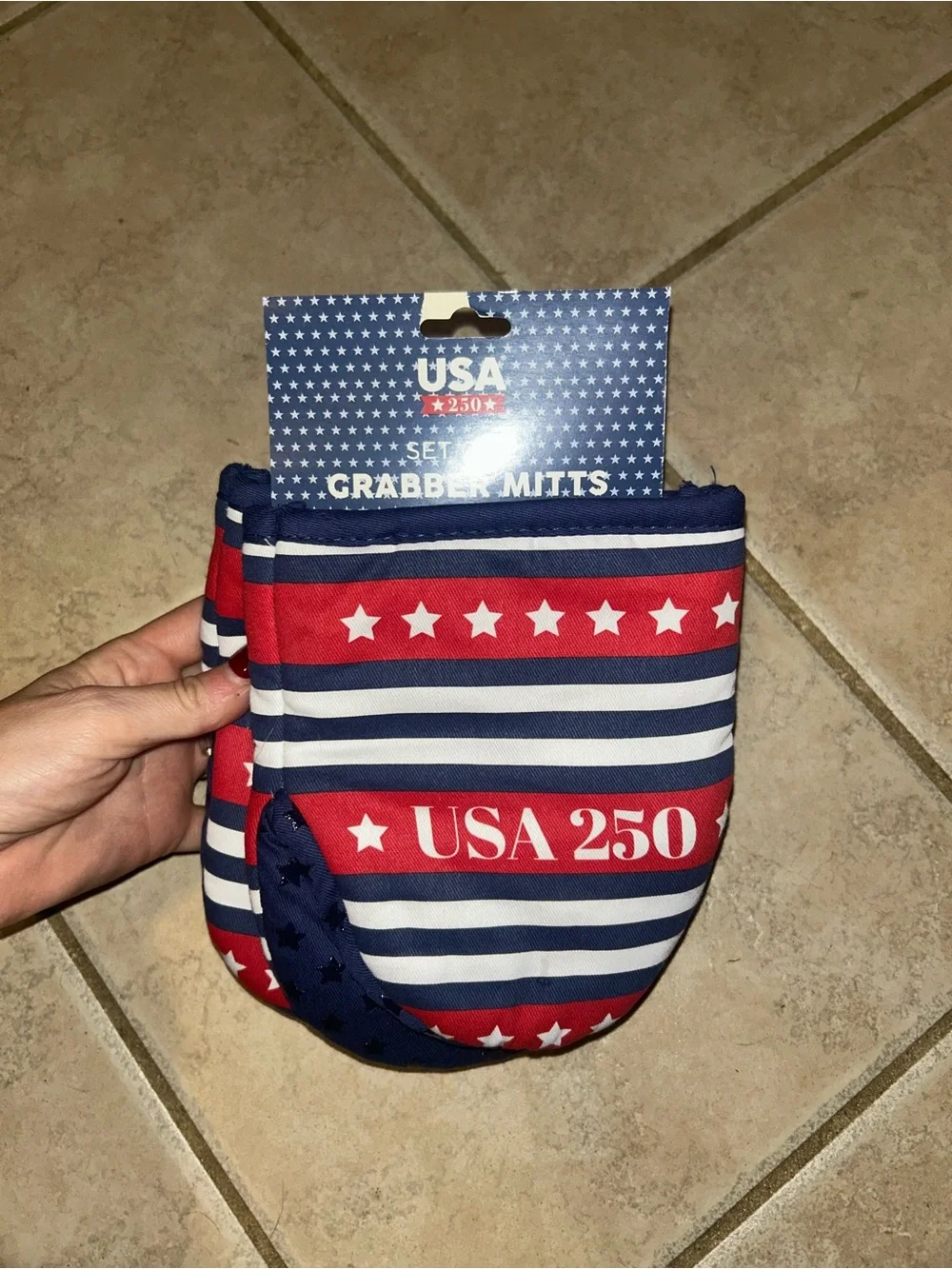 USA 250 Patriotic Oven Mitts